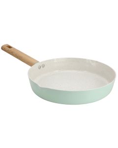 Gibson Home Marbleton Ceramic Nonstick Alumium 9.5 Inch Frying Pan in Mint