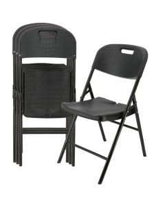 Elama 4 Piece Indoor and Outdoor Rattan Folding Chair