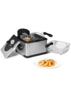 MegaChef 4.23 Quart Stainless Steel Electric Deep Fryer with Timer